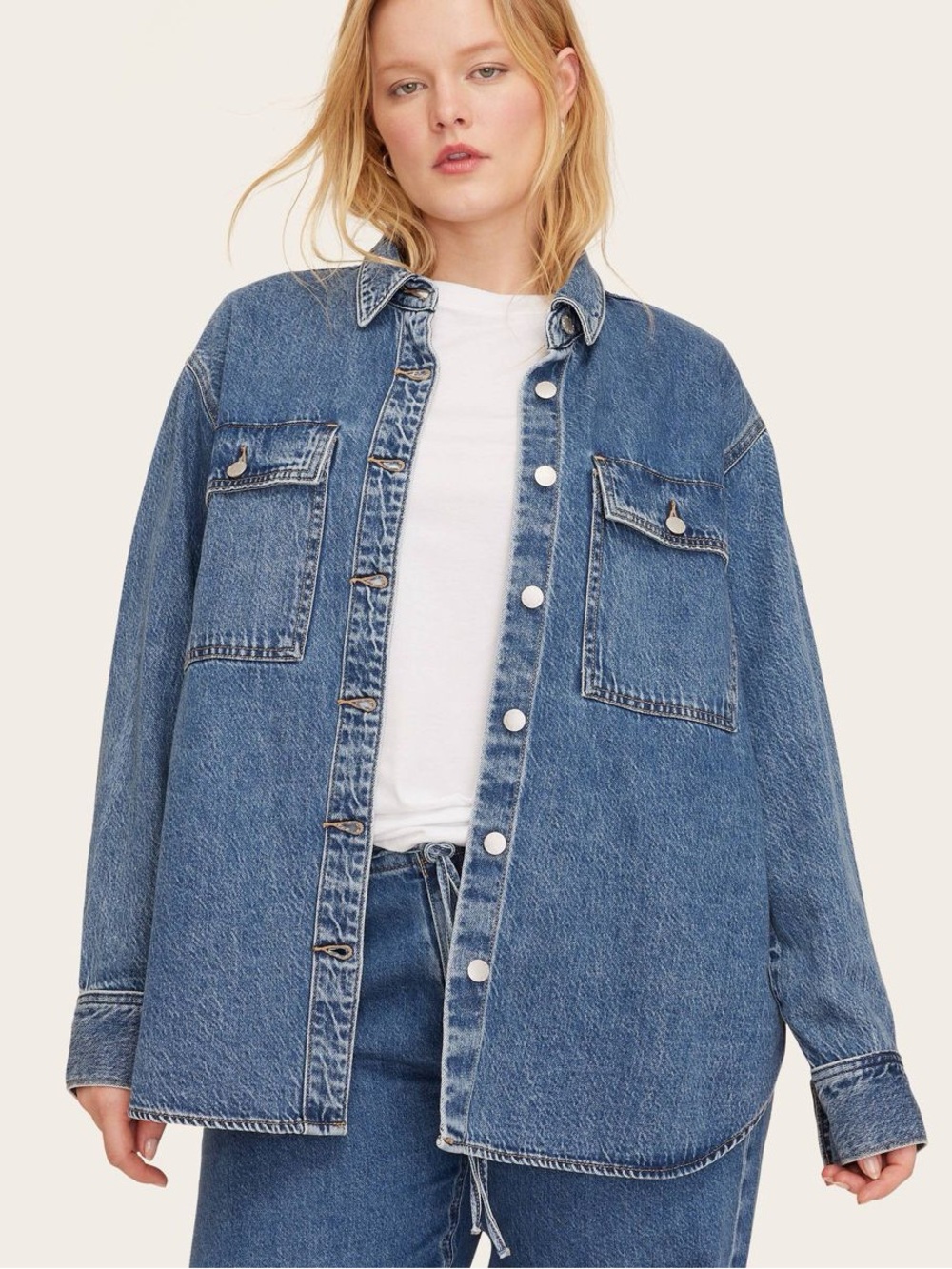 NWOT Parke x Target Denim Button-Down Denim Shirt
